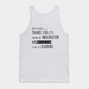 Teacher Thank you for everything Tank Top